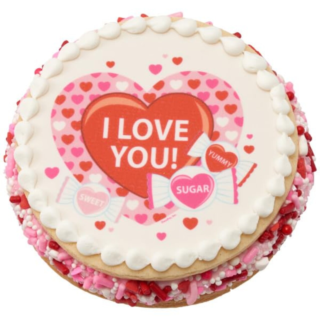 Sweet Candy Valentines PhotoCake® Edible Cake Topper Icing Image for 6 inch Round cake or larger